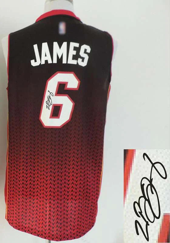 Maroon Basketball Jersey-Heat 6 James Red Resonate Signature Edition Basketball Jerseys