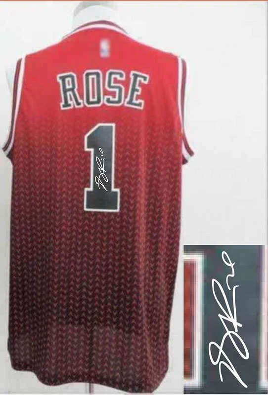 Maroon Basketball Jersey-Bulls 1 Rose Red Resonate Signature Edition Basketball Jerseys