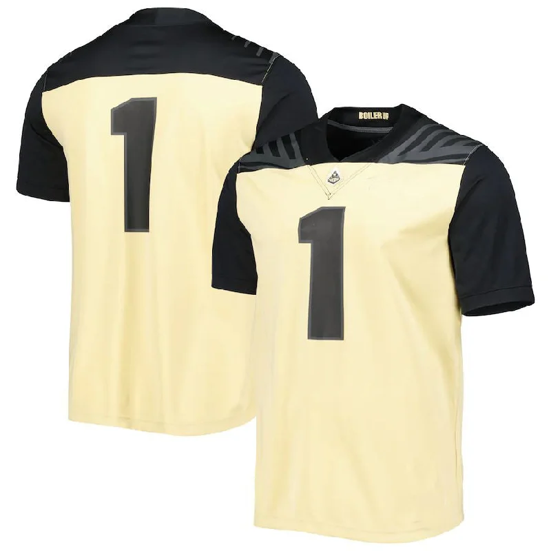 Neon Football Jersey-#1 P.Boilermakers Untouchable Football Jersey Gold Stitched American College Jerseys