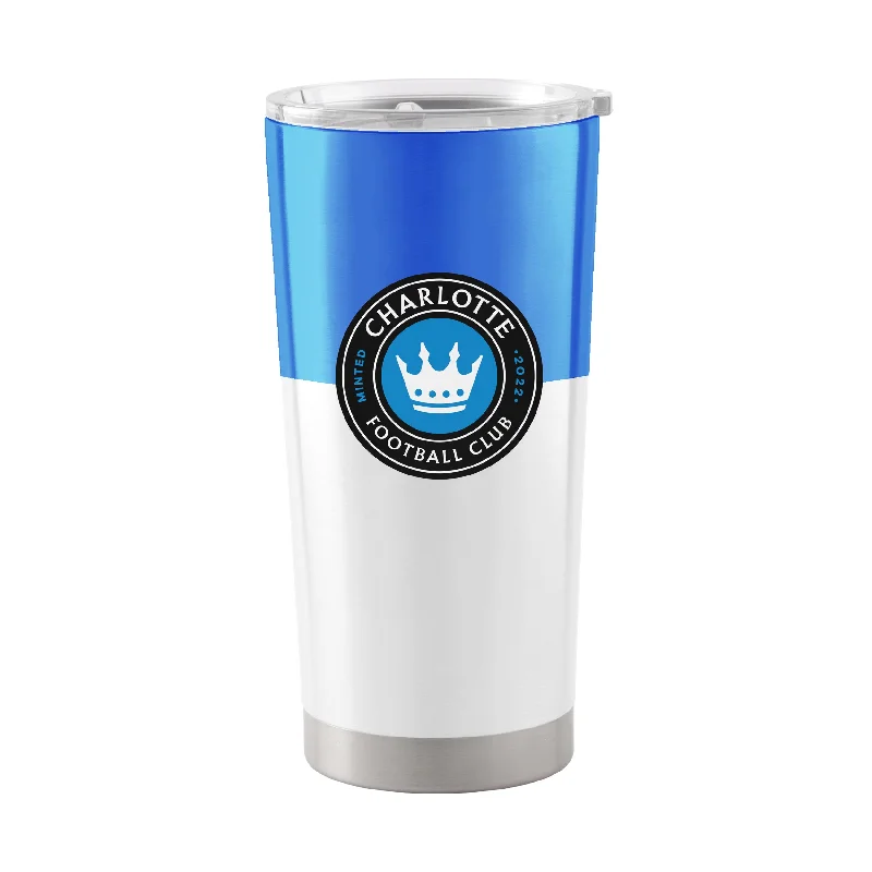 Microwave Safe Team Mug-Charlotte FC 20oz Colorblock Stainless Tumbler