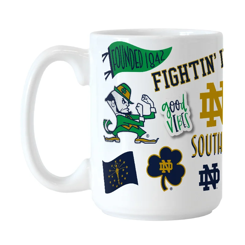 Heavy-Duty Team Mug-Notre Dame 15oz Native Sublimated Mug