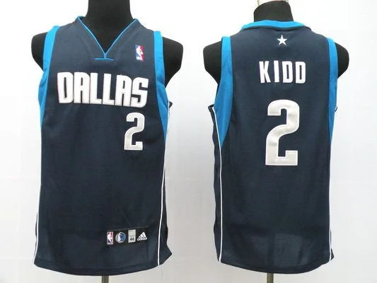 Championship Basketball Fan Jersey-Mavericks 2 Jason Kidd Blue Basketball Jerseys