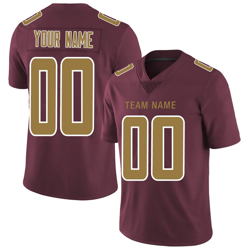 Football Road Trip Jersey-Custom W.Football Team Player or Personalized Design Your Own Name for Men's Women's Youth Jerseys Burgundy Football Jerseys