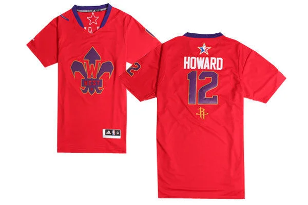 Classic Fit Basketball Jersey-2014 All Star West 12 Howard Red Swingman Basketball Jerseys