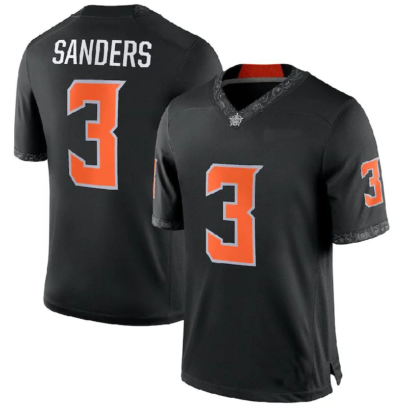 Football Camp Jersey-O.State Cowboys #3 Spencer Sanders NIL Replica Football Jersey Black Stitched American College Jerseys