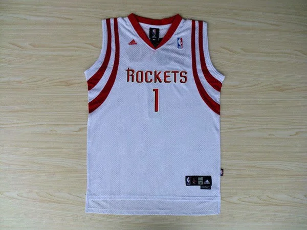 Athletic Fit Basketball Jersey-Rocets 1 McGrady White New Revolution 30 Swingman Basketball Jerseys