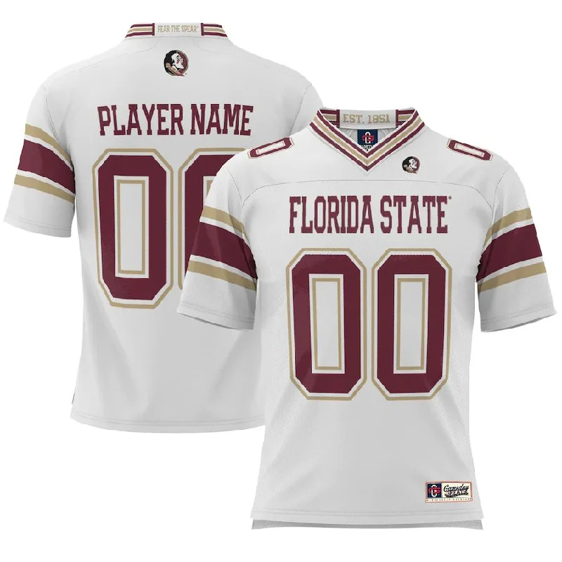 UV Protection Football Jersey-Custom F.State Seminoles ProSphere NIL Pick-A-Player Football Jersey White American Stitched College Jerseys