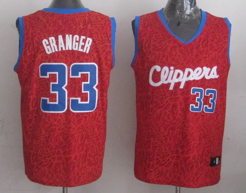 Parent-Child Basketball Jersey-Clippers 33 Granger Red Crazy Light Swingman Basketball Jerseys