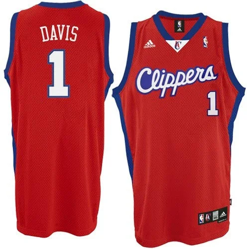 Basketball Legacy Jersey-Clippers 1 Baron Davis Red Basketball Jerseys