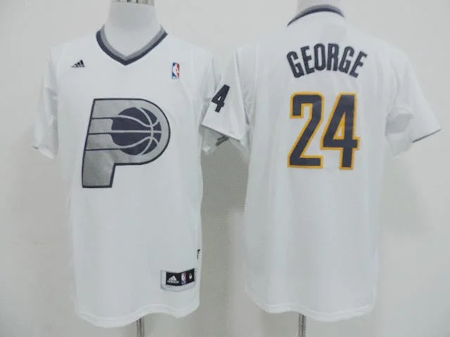 Team Basketball Jersey-Pacers 24 George White Christmas Edition Basketball Jerseys