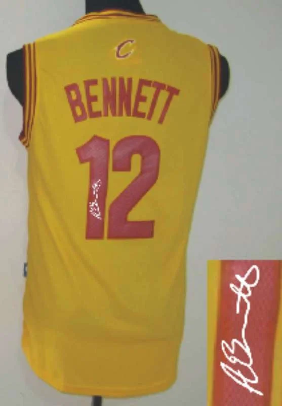 Soft Fabric Basketball Jersey-Cavaliers 12 Bennett Gold Signature Edition Basketball Jerseys