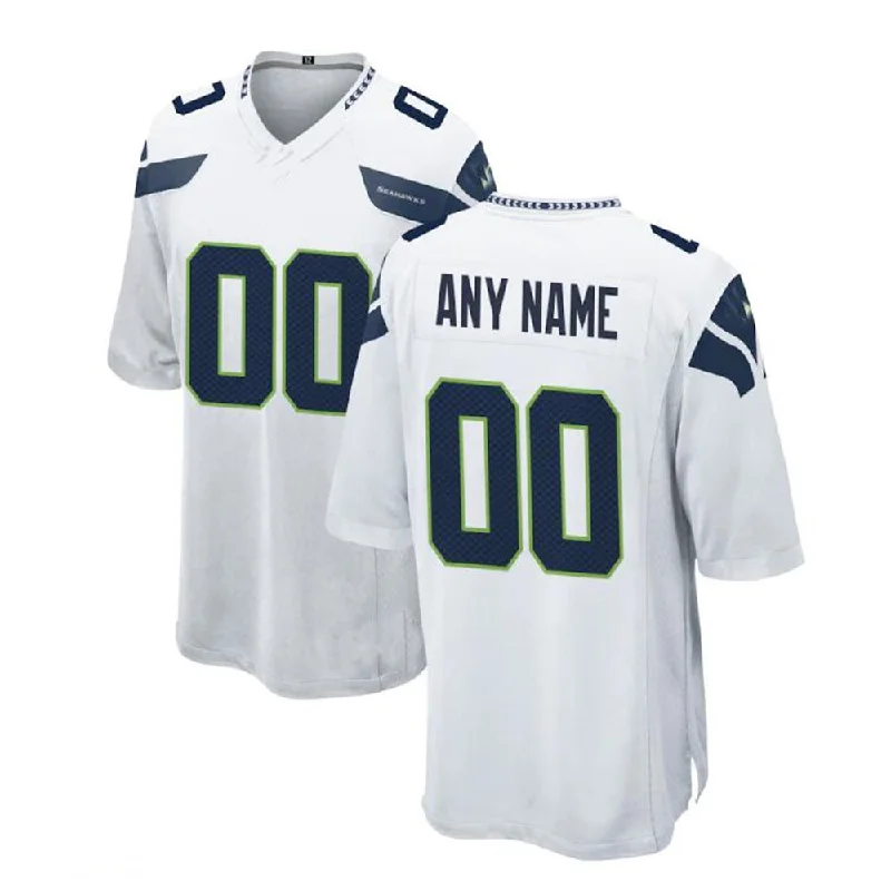 Retro Football Jersey-Custom S.Seahawks White Game Jersey Stitched Football Jerseys