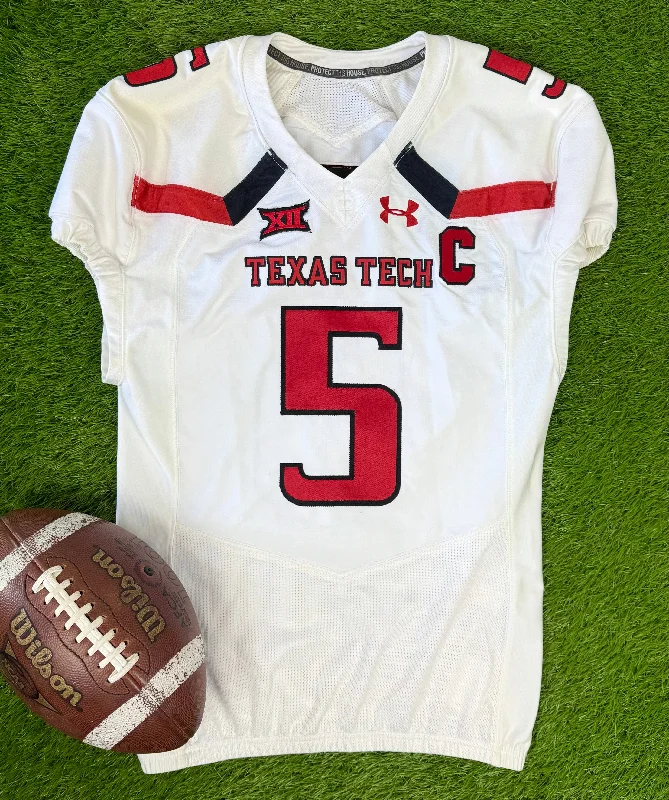 Two-Tone Football Jersey-Texas Tech Red Raiders 2017 Patrick Mahomes College Football Jersey (46/Large)