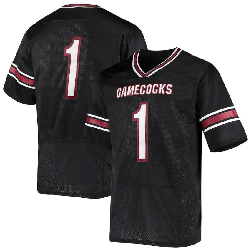 Yellow Football Jersey-#1 S.Carolina Gamecocks Under Armour Premiere Football Jersey Stitched American College Jerseys