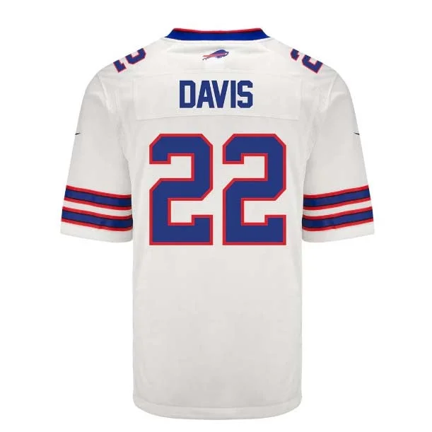 Breathable Football Jersey-B.Bills #22 Ray Davis Game Jersey - White Football Jerseys