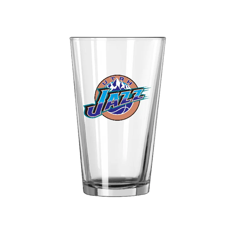 Vacation Team Mug-Utah Jazz Hardwood 16oz Flipside Pint Glass