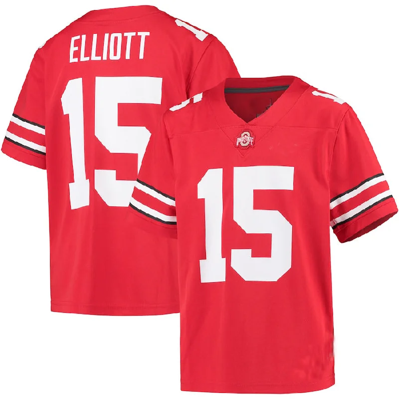 All-Star Football Jersey-O.State Buckeyes #15 Ezekiel Elliott  Alumni Jersey Scarlet Football Jersey Stitched American College Jerseys