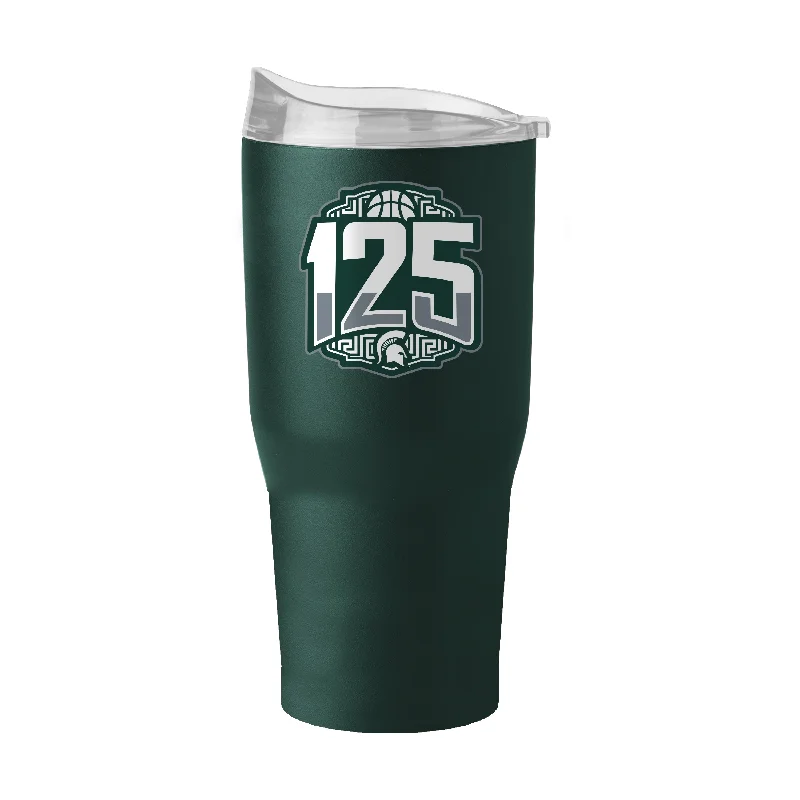 Office Sports Team Mug-Michigan State Basketball 125th Anniversary 30oz Logo Powder Coat Tumbler