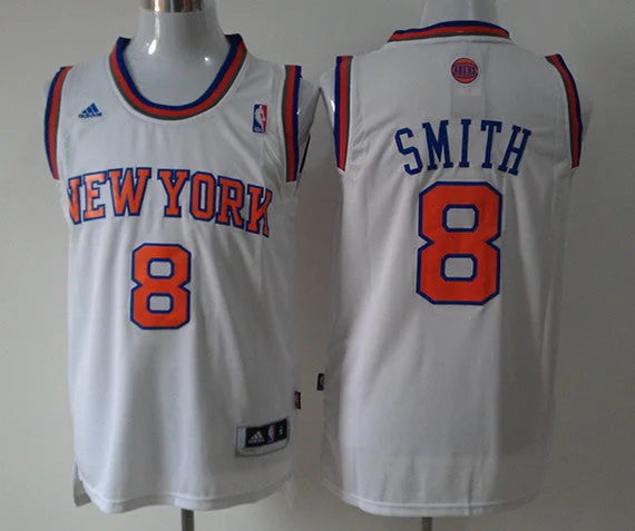 Basketball Travel Jersey-Knicks 8 Smith White New Revolution 30 Basketball Jerseys