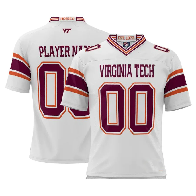 Bachelor Party Football Jersey-Custom V.Tech Hokies ProSphere NIL Pick-A-Player Football Jersey White Stitched American College Jerseys