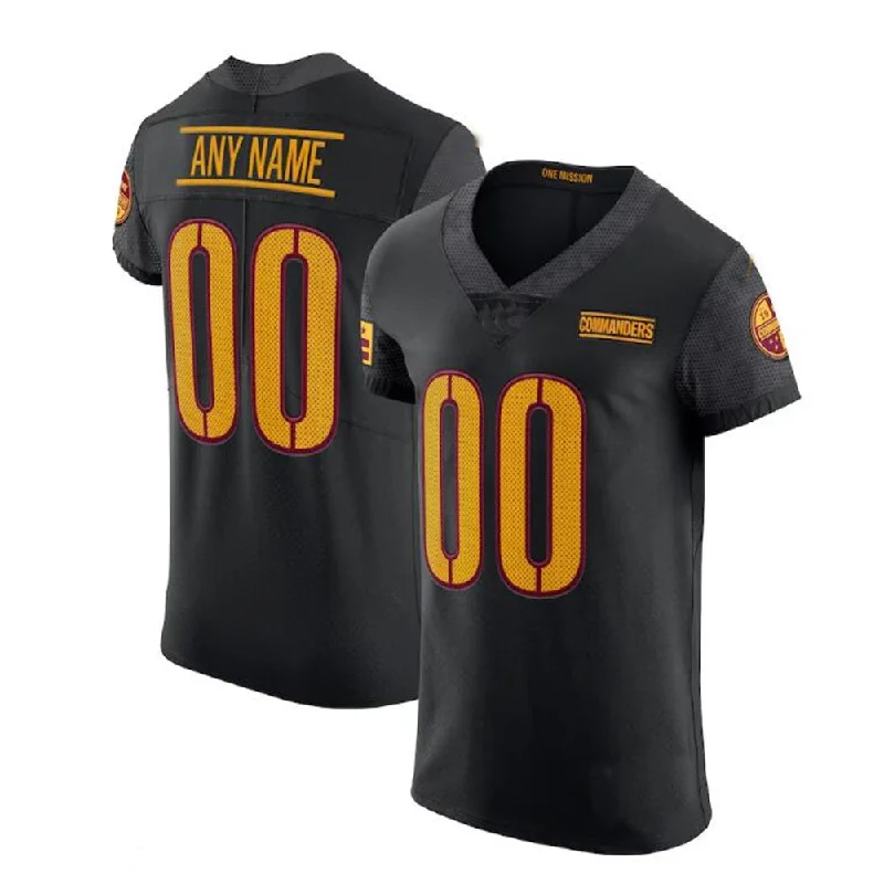 Game-Day Football Jersey-Custom W.Commanders Black Vapor Untouchable Elite Alternate Jersey American Stitched Football Jerseys