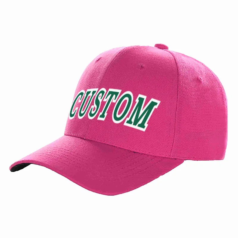 K-Pop Baseball Cap-Custom Rose Red Kelly Green-White Curved Eaves Sport Baseball Cap Design for Men/Women/Youth