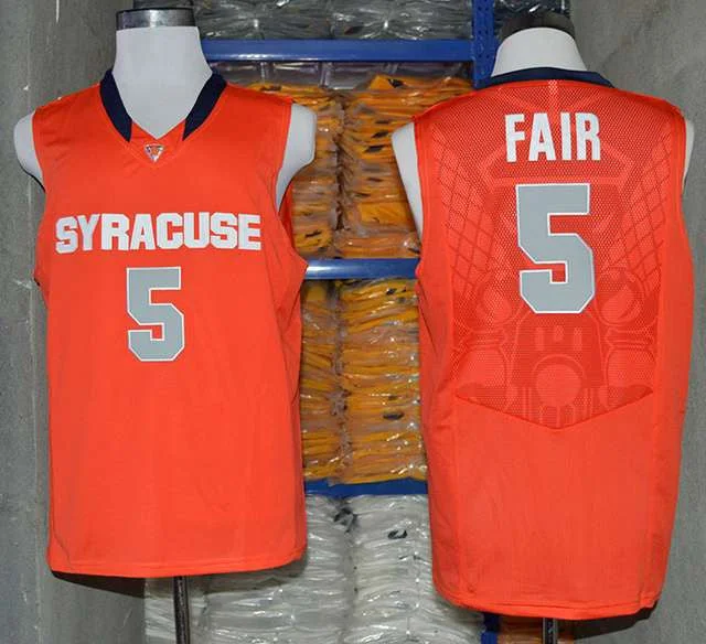 Practice Basketball Jersey-Syracuse Orange 5 C.J Fair Orange Basketball Jerseys