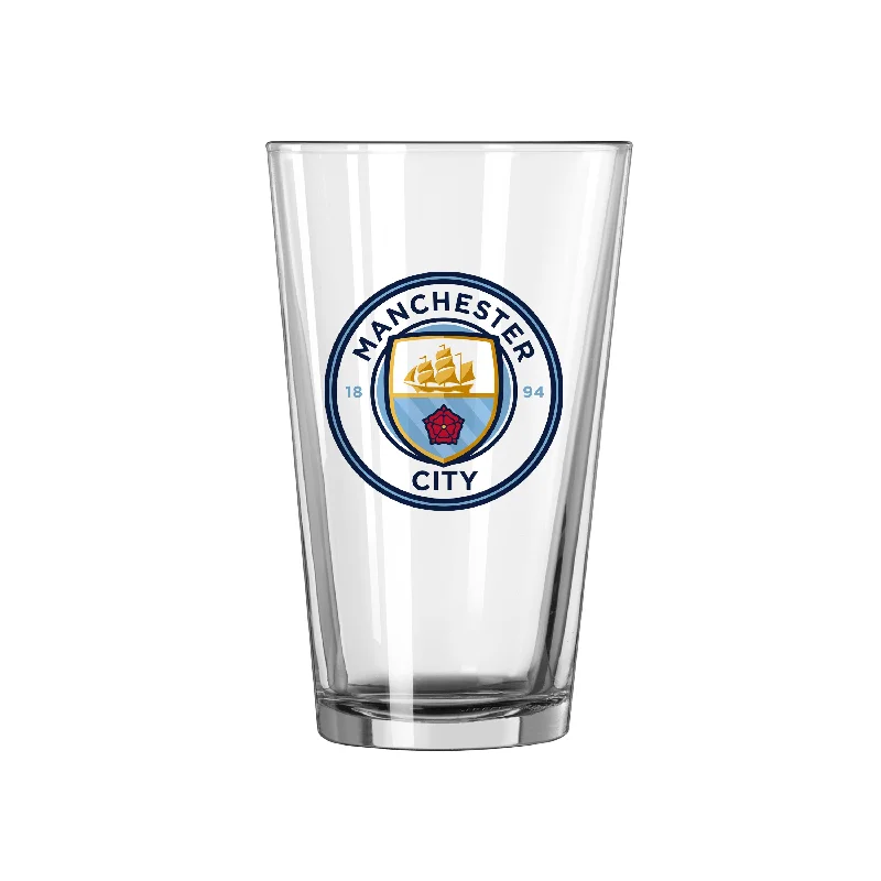 Supporter Team Mug-Manchester City F.C. 16oz Logo Pint Glass