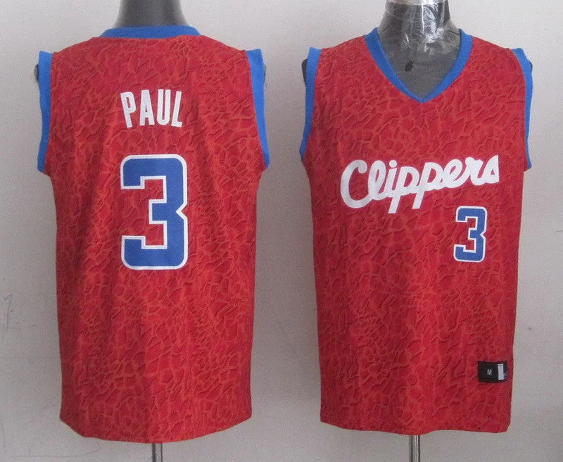 Valentine’s Day Basketball Jersey-Clippers 3 Paul Red Crazy Light Swingman Basketball Jerseys