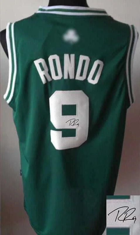 Limited Edition Basketball Jersey-Celtics 9 Rondo Green New Signature Edition Basketball Jerseys