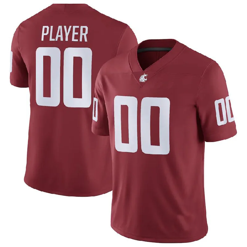 Football History Jersey-Custom W.State Cougars Pick-A-Player NIL Replica Football Jersey Crimson Stitched American College Jerseys