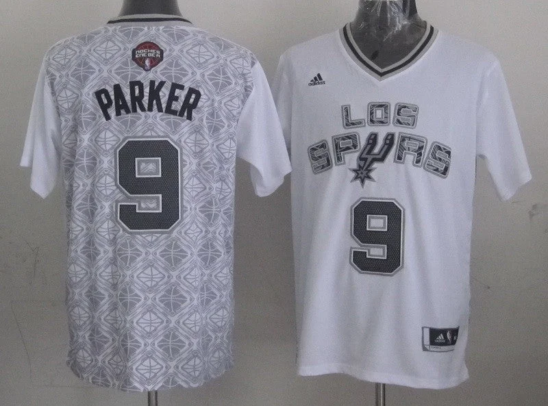 Kids Basketball Jersey-Spurs 9 Parker White 2014 Latin Nights Swingman Basketball Jerseys