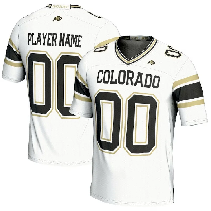 Football League Jersey-Custom C.Buffaloes GameDay Greats NIL Pick-A-Player Football Jersey - White American College Jerseys