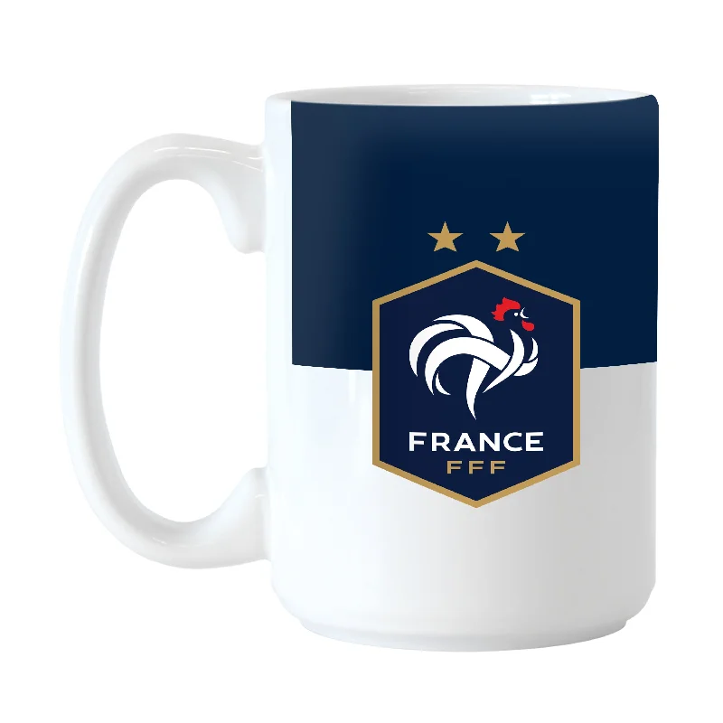 Baseball Team Mug-France FC 15oz Colorblock Sublimated Mug