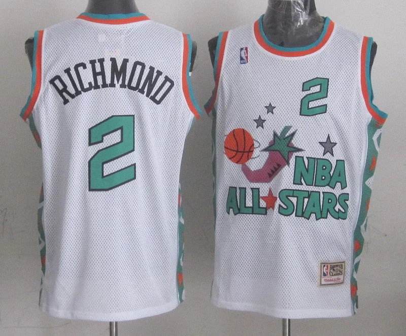 Yellow Basketball Jersey-1996 All Star 2 Richmond White Basketball Jerseys