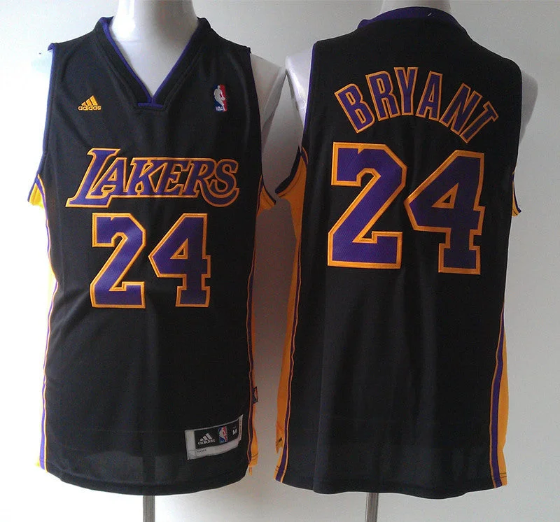 Matching Basketball Jersey-Lakers 24 Bryant Black New Basketball Jerseys