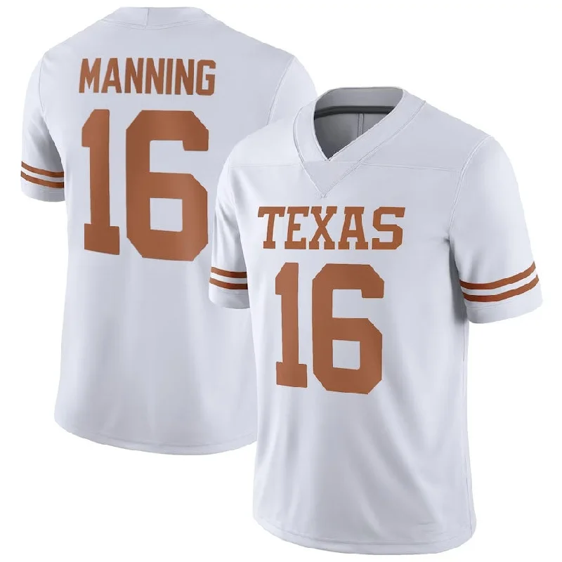 Graphic Football Jersey-T.Longhorns #16 Arch Manning NIL Replica Football Jersey - White American College Jerseys