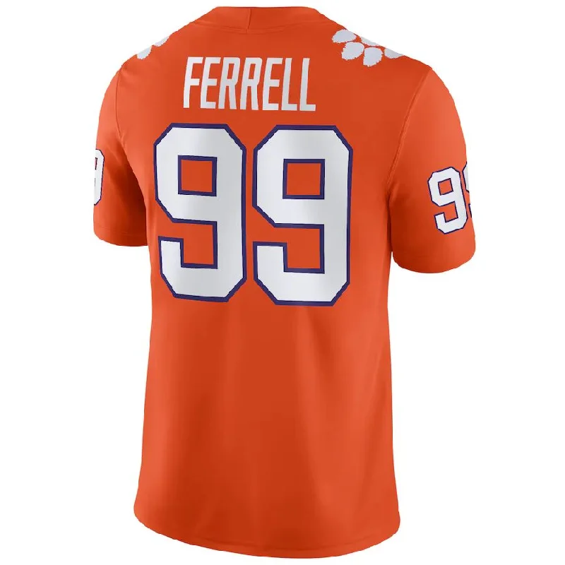 Reflective Football Jersey-C.Tigers #99 Clelin Ferrell Game Jersey Football Jersey Orange Stitched American College Jerseys