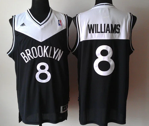 School Spirit Basketball Jersey-Nets 8 Williams Black New Revolution 30 Basketball Jerseys