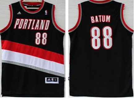 All-Star Basketball Jersey-Blazers 88 Batum Black New Revolution 30 Basketball Jerseys