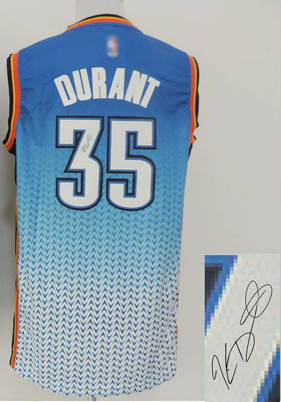 Basketball Club Jersey-Thunder 35 Durant Blue Resonate Blazers 12 Aldridge Orange Signature Edition Basketball Jerseys