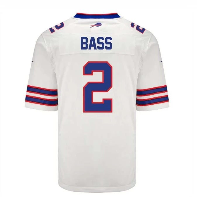 Youth League Football Jersey-B.Bills #2 Tyler Bass Game Jersey - White Football Jerseys