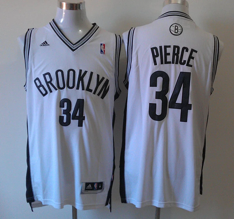 Royal Blue Basketball Jersey-Nets 34 Pierce White New Revolution 30 Basketball Jerseys