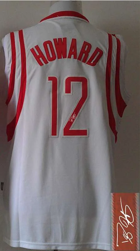 Official Basketball Fan Jersey-Rockets 12 Howard White Signature Edition Basketball Jerseys