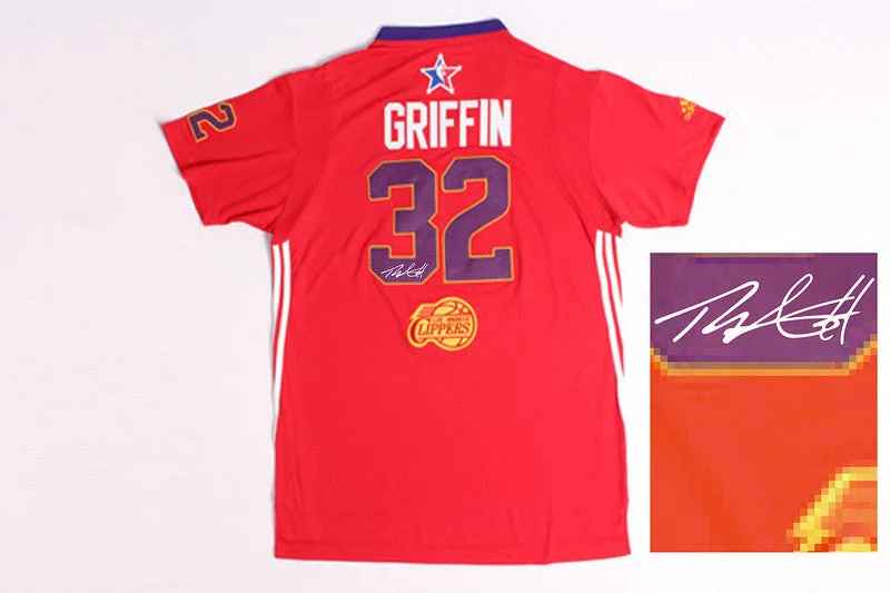 Bridesmaid Basketball Jersey-2014 All Star West 32 Griffin Red Signature Edition Basketball Jerseys