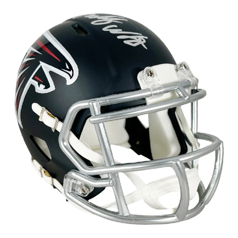 High-Quality Rugby Helmet-Roddy White Signed Atlanta Falcons Speed Mini Football Helmet (Beckett)