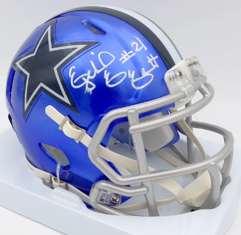 Quick-Dry Rugby Helmet-Ezekiel Elliott Autographed Dallas Cowboys Flash Blue Speed Mini Helmet Beckett BAS #WT81540