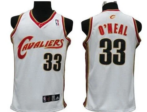 Replica Basketball Jersey-Cavaliers 33 Shaquille ONeal White Basketball Jerseys