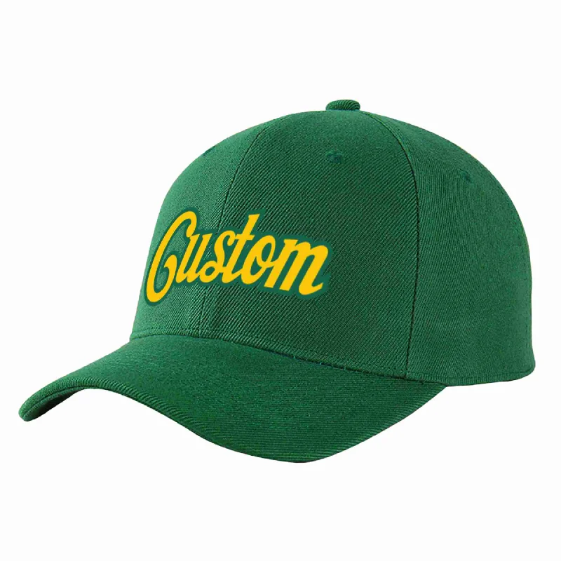 Sisterhood Baseball Cap-Custom Green Gold-Kelly Green Curved Eaves Sport Baseball Cap Design for Men/Women/Youth