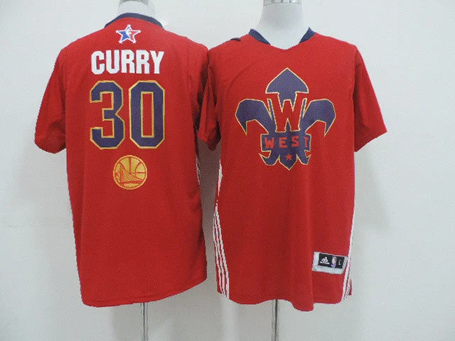 College Basketball Jersey-2014 All Star West 30 Curry Red Swingman Basketball Jerseys